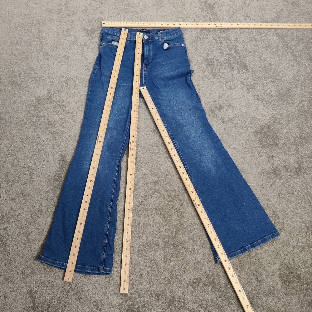 LC Waikiki Mars Women's High Waist Flare Jeans in Blue Size 30 Cotton - Picture 5 of 11